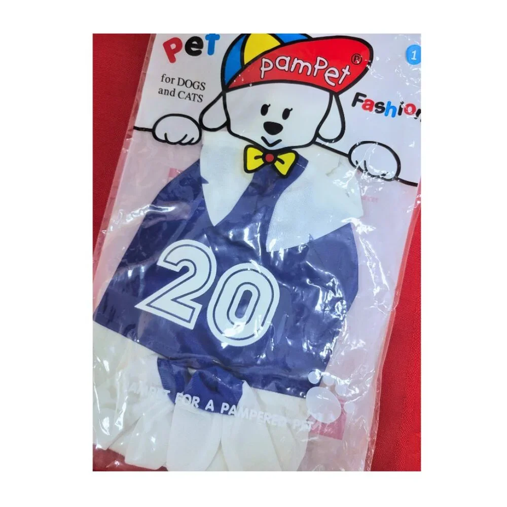 PAMPET / Puppe Love Dog Costume, Football Player, Blue SZ 3 - Picture 4 of 8